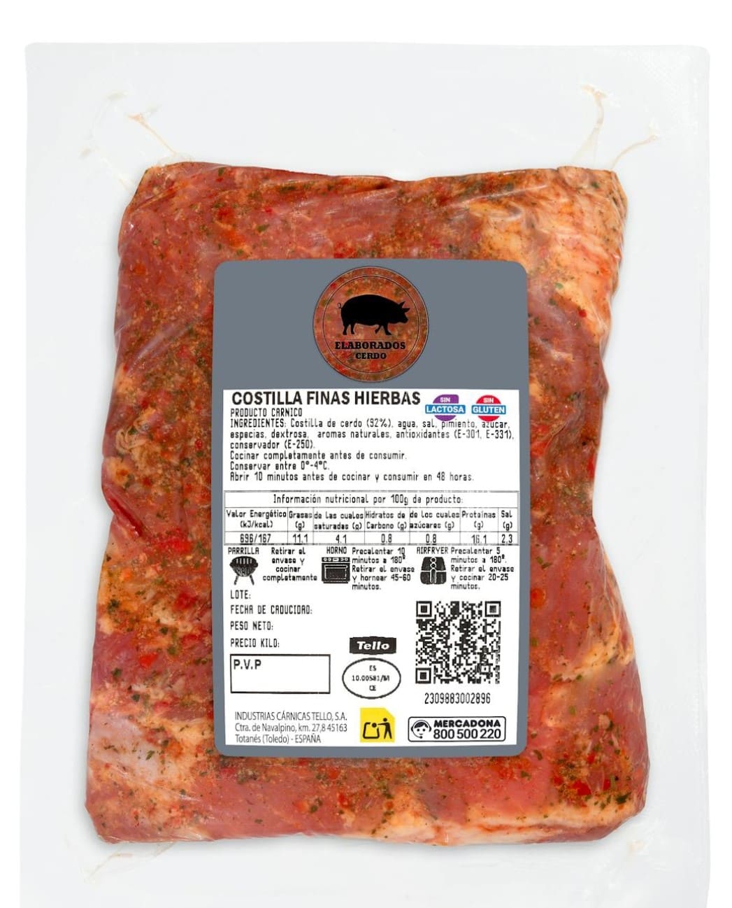 Costillas de cerdo finas hierbas