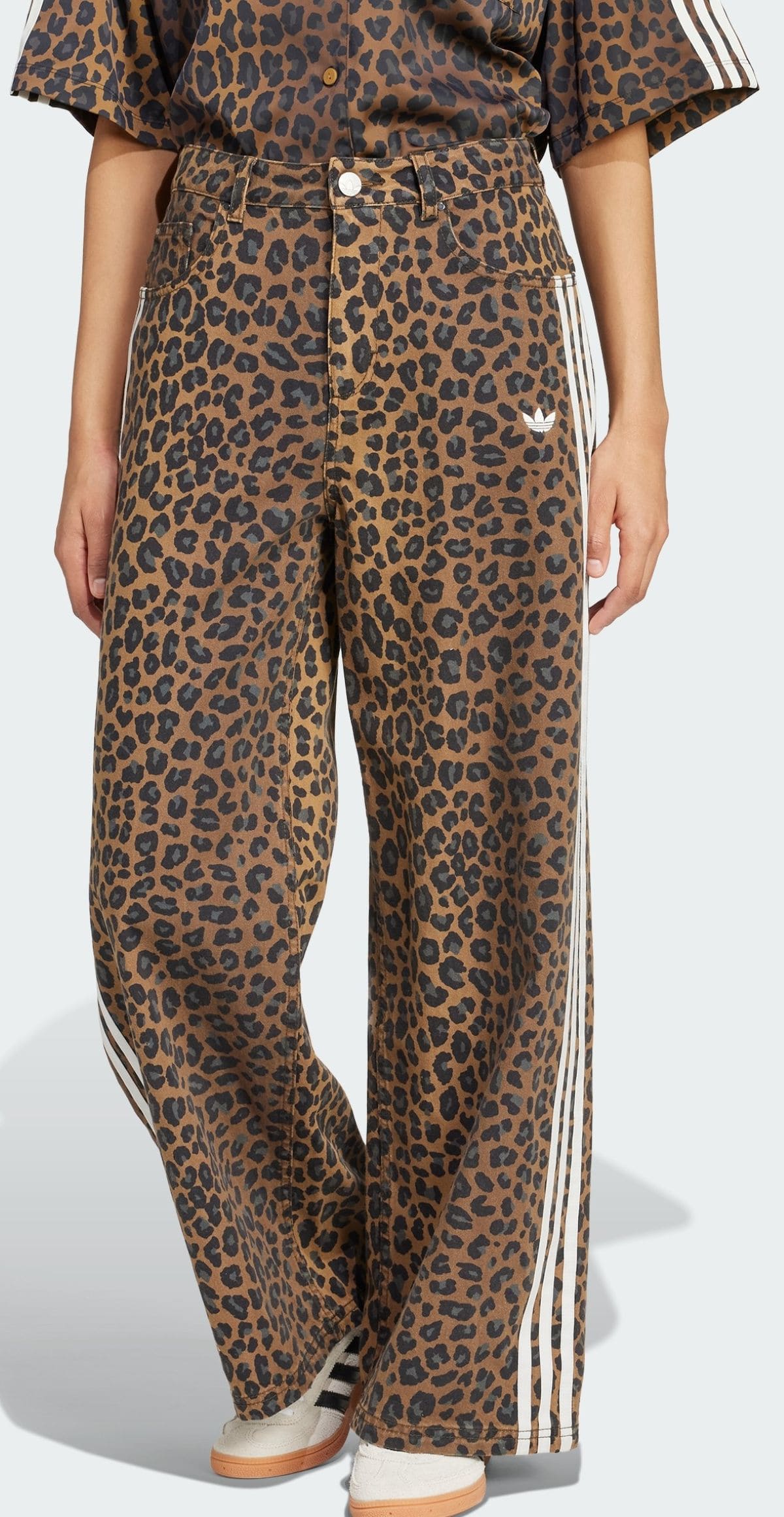 Pantalones Adidas Original Denim Loose animal print