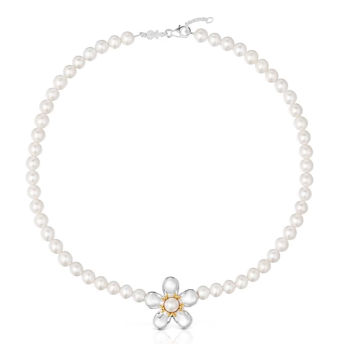Collar corto bicolor y perlas cultivadas Daisy de TOUS