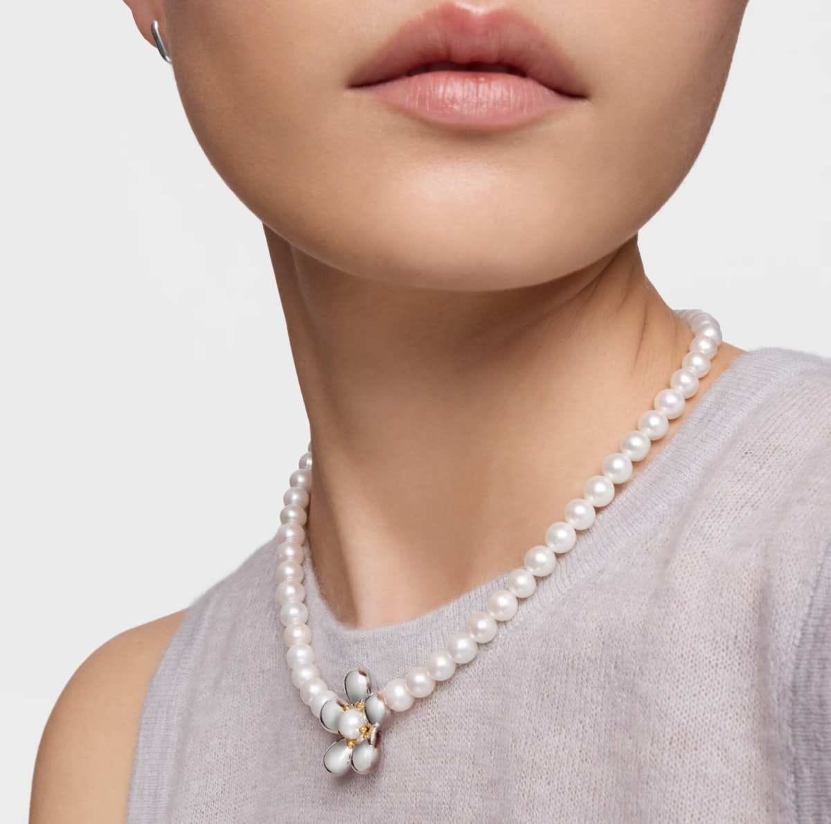 Collar corto bicolor y perlas cultivadas Daisy de TOUS