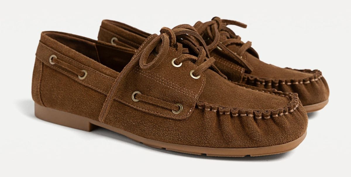 Mocasin serraje cordones de Stradivarius