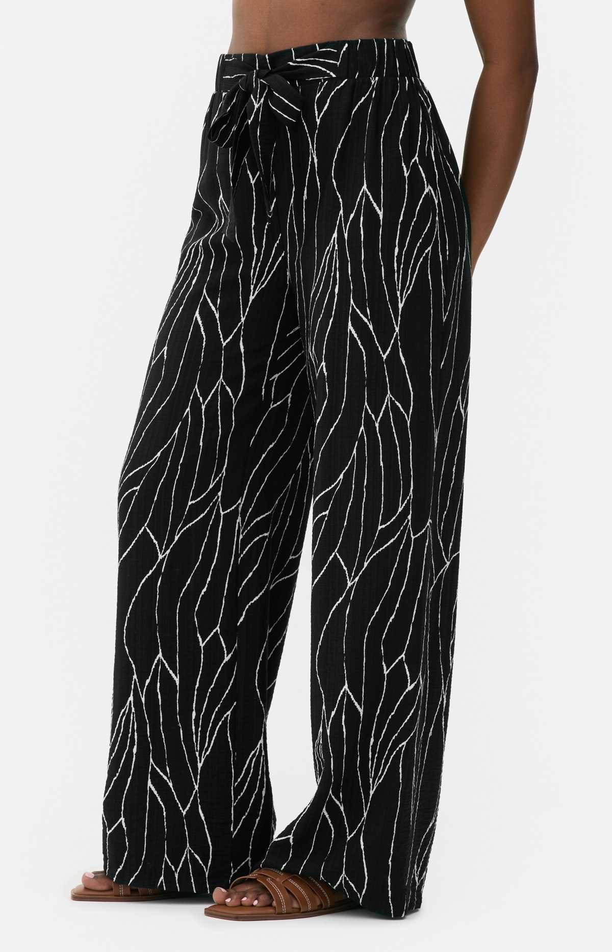 Pantalón palazzo estampado de pernera ancha de Primak