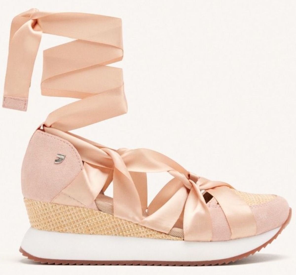 Zapatillas abiertas de piel con cuña de rafia Gioseppo Cornville