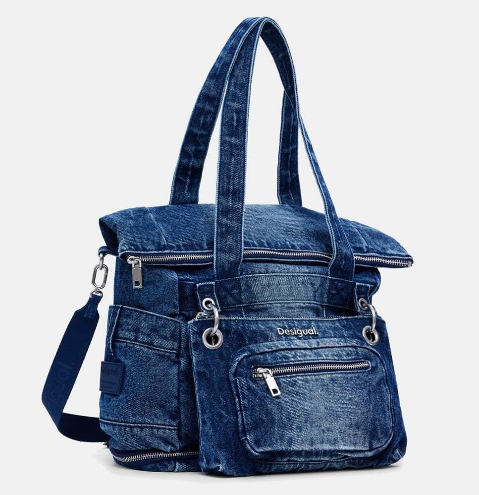 Desigual Mochila voyager XL multiposición denim en El Corte Inglés