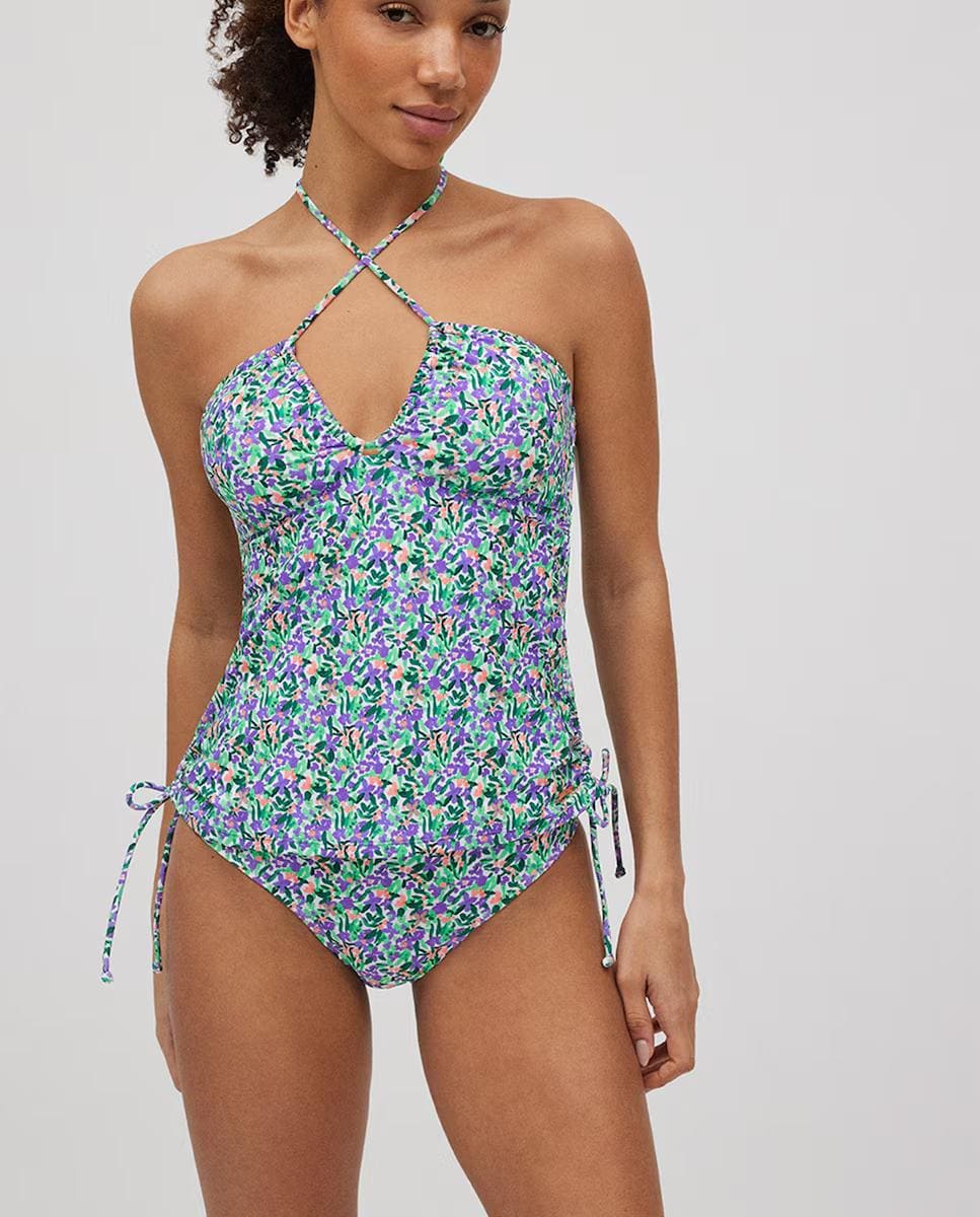 Tankini de flores con braga alta Ysabel Mora