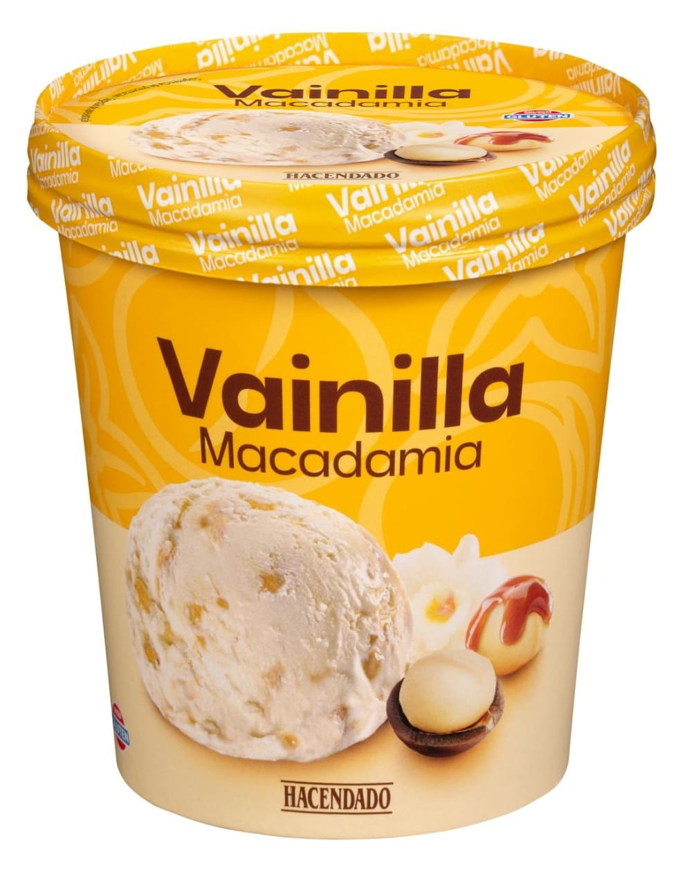 Helado de vainilla y nueces de macadamia Hacendado