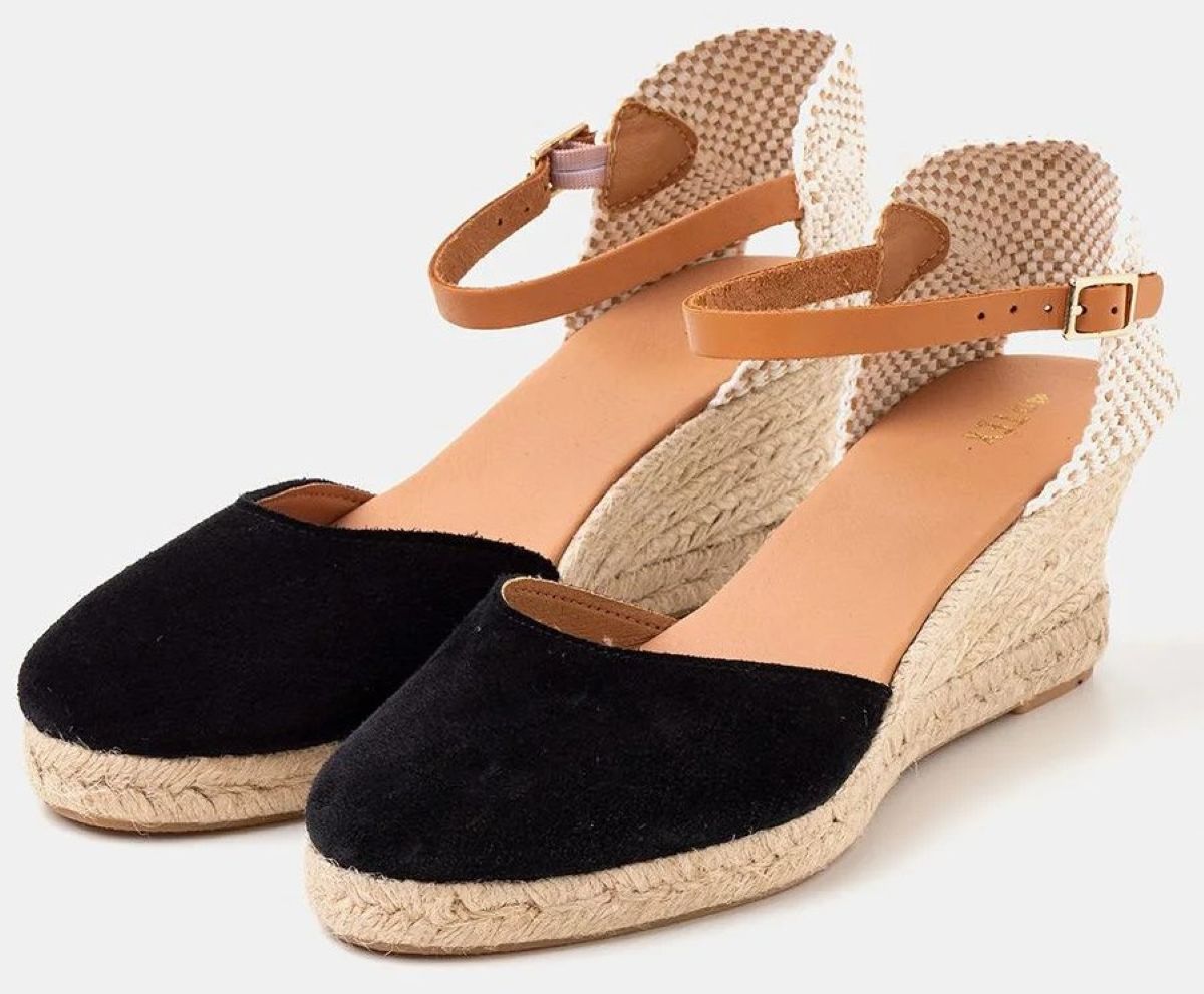 Sandalias de piel con cuña TEX de Carrefour