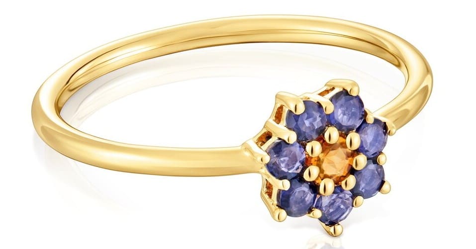 Anillo de oro y gemas Daisy de TOUS