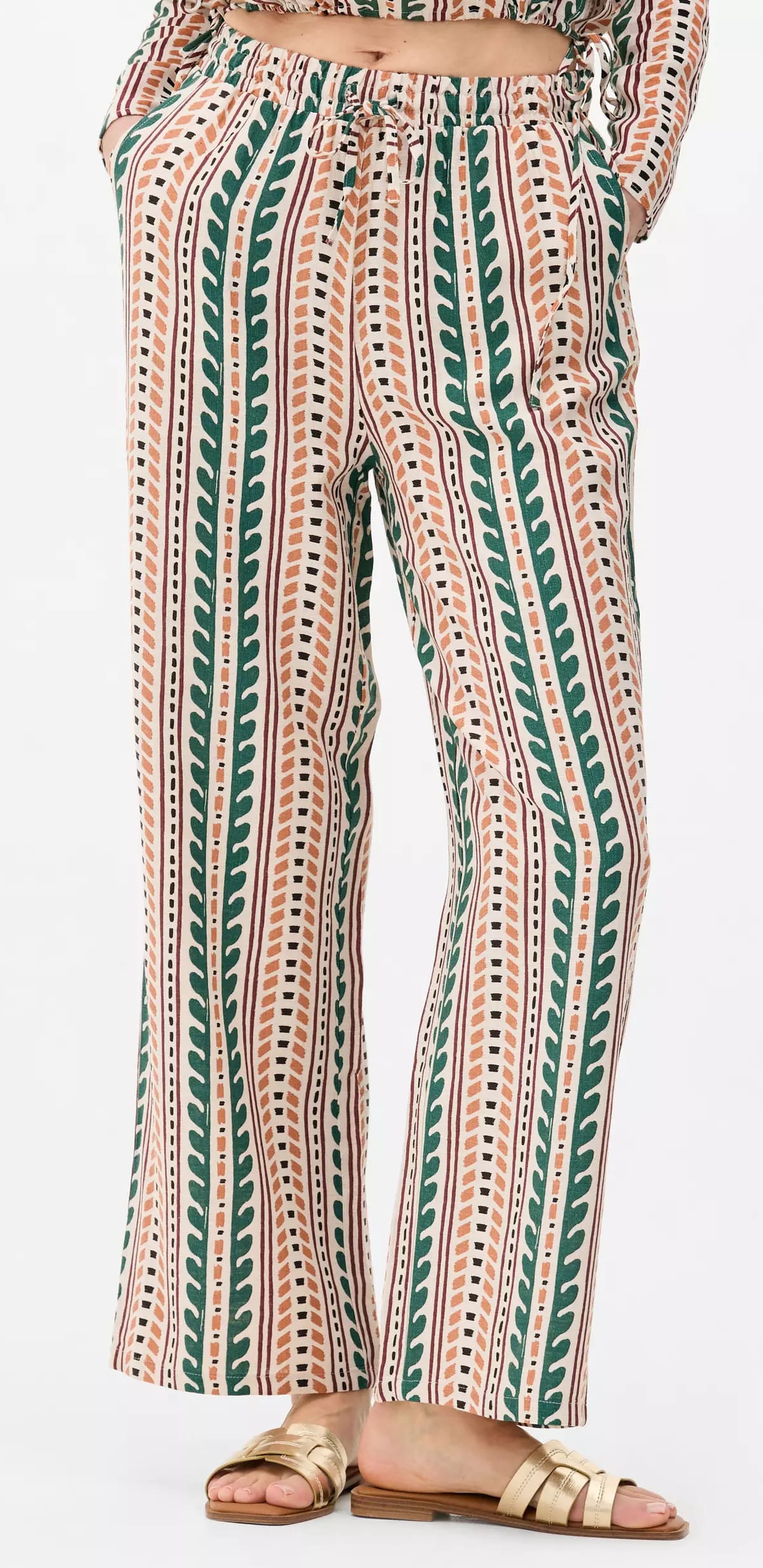 Los pantalones estampados con cordón de ajuste multicolor de Primark