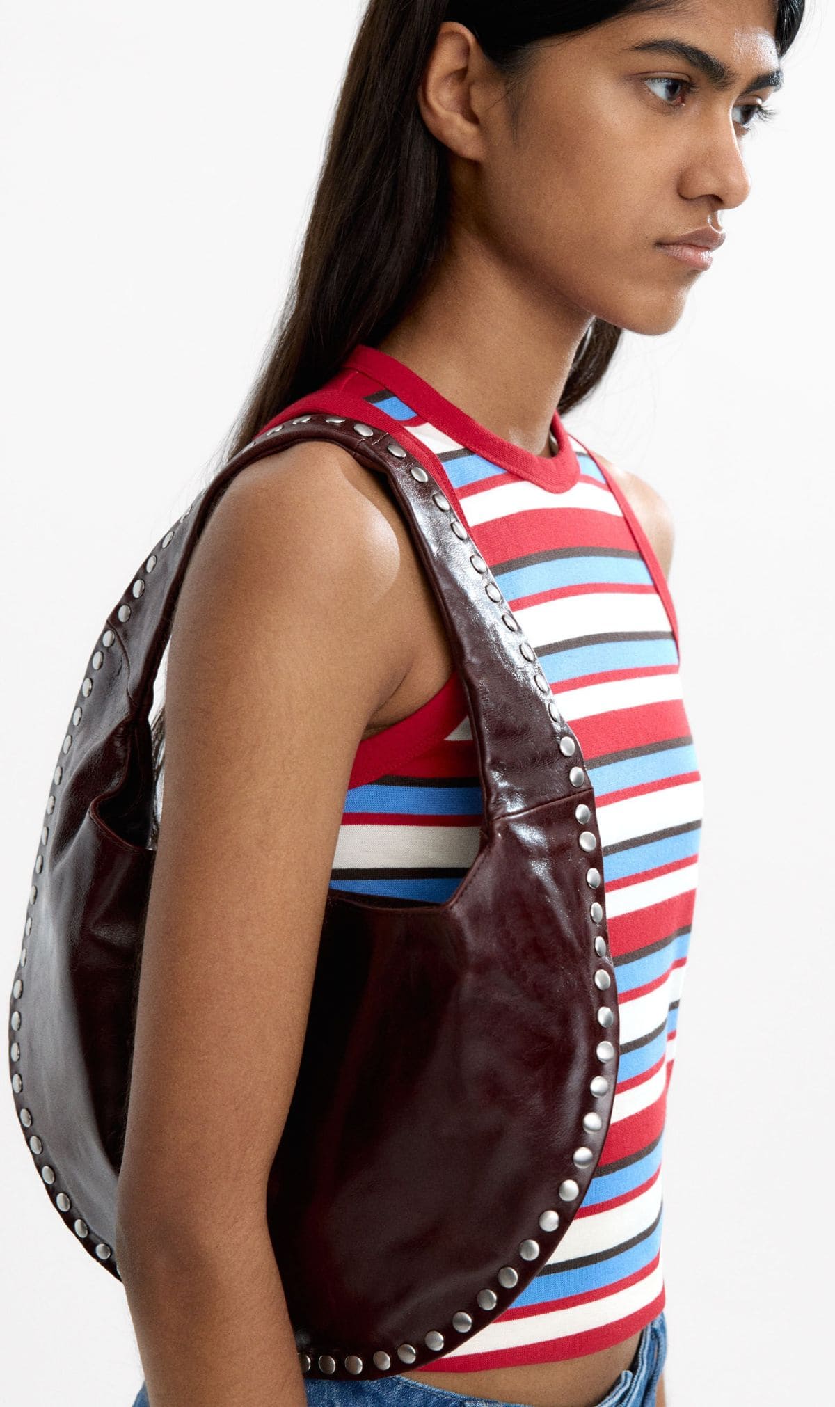 Bolso de hombro hobo de piel de Parfois