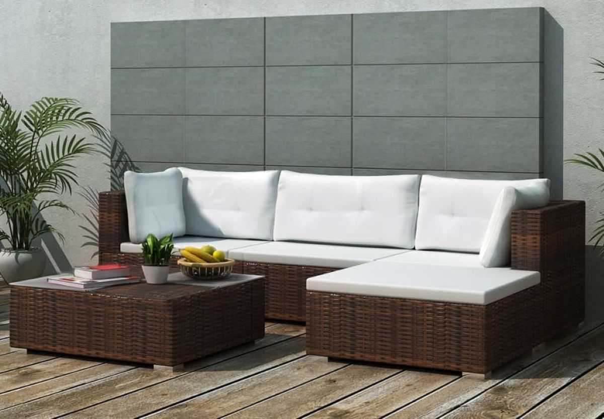 Conjunto de jardín con mesa y sofá vidaXL de Leroy Merlin