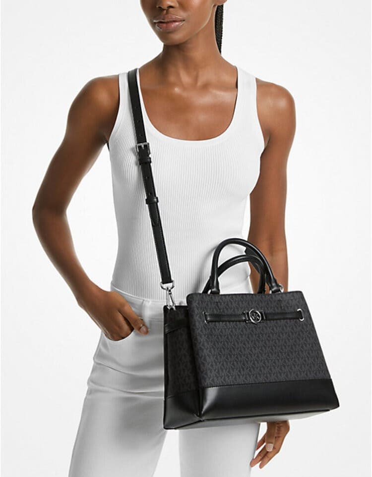 Bolso satchel Reed grande con logotipo de Michael Kors