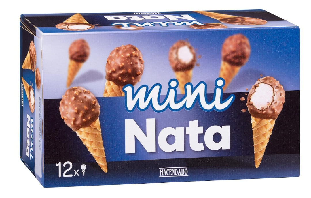 Helado mini cucurucho nata Hacendado