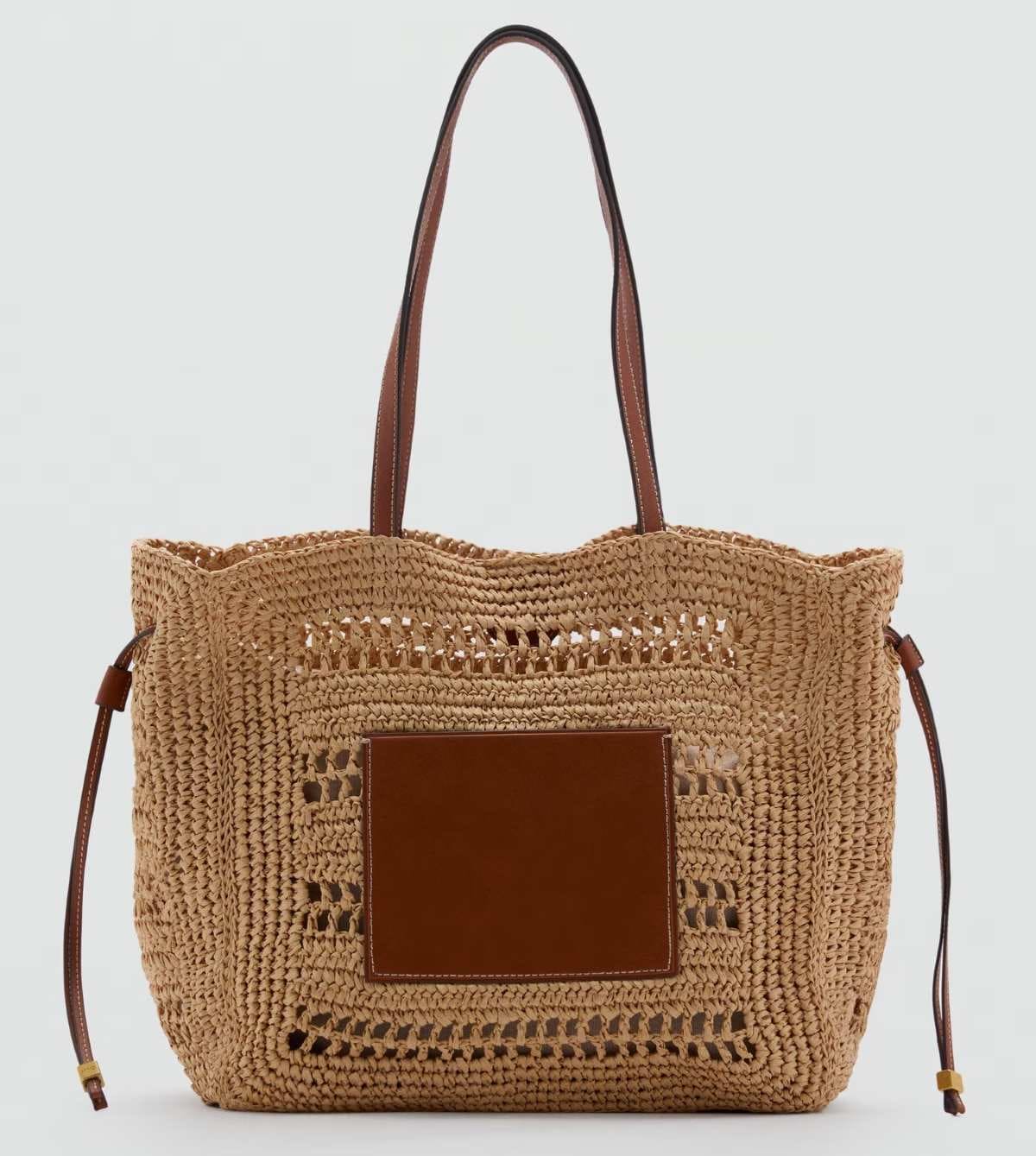 Bolso shopper fibra natural de Mango