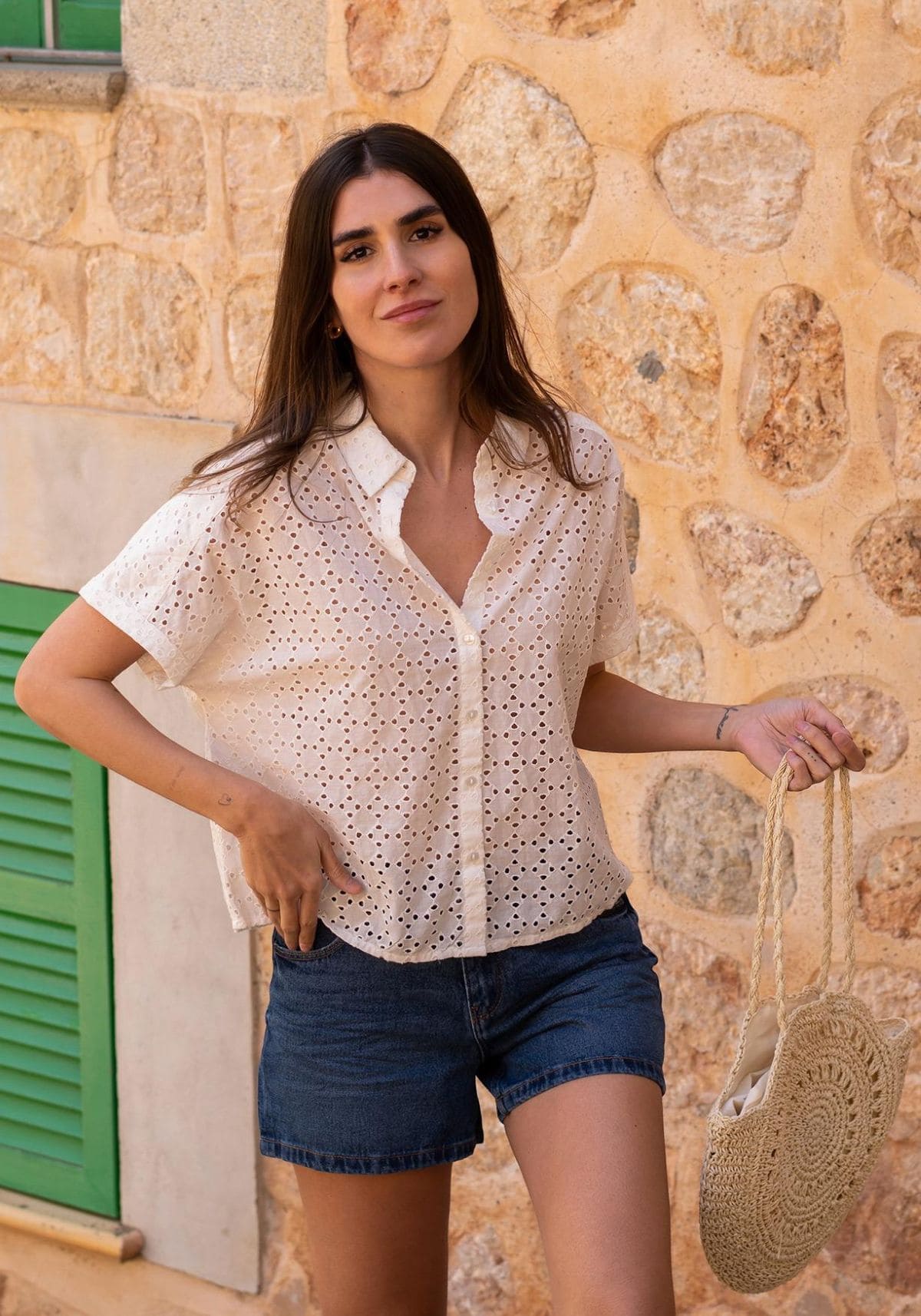 Pantalón corto vaquero Mery Turiel azul marino TEX de Carrefour