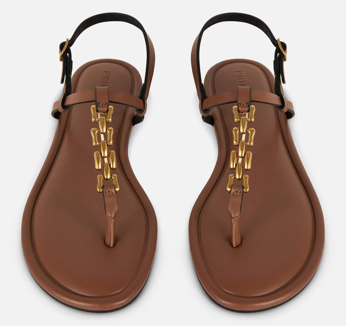 Sandalias planas de dedo con cadena de Primark