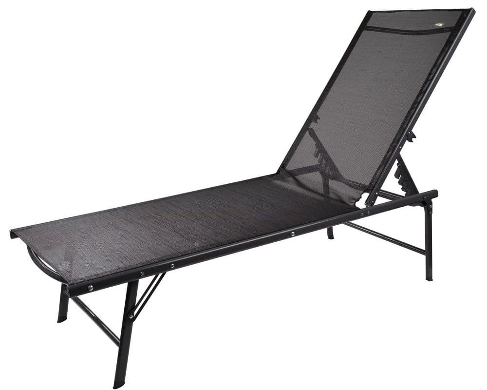 La tumbona de jardín plegable y multiposición negra de Carrefour