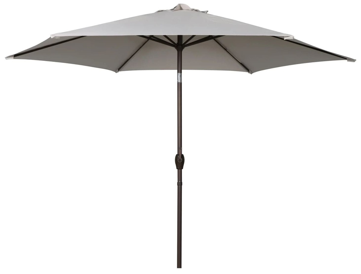 El parasol de jardín de acero y aluminio de Carrefour