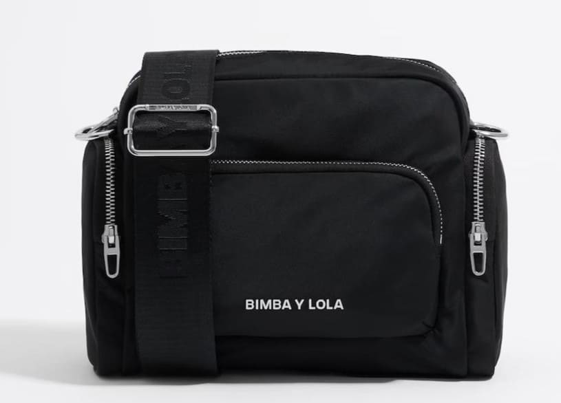 Bandolera de nylon con multibolsillos