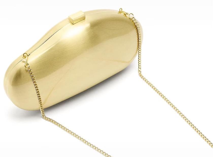 Bolso de fiesta convertible a bandolera estilo clutch con cierre imantado