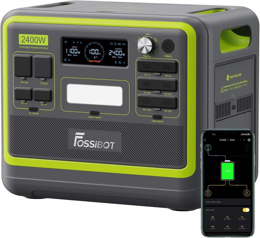 Estacion de Energia Portatil FOSSiBOT F2400 en Amazon