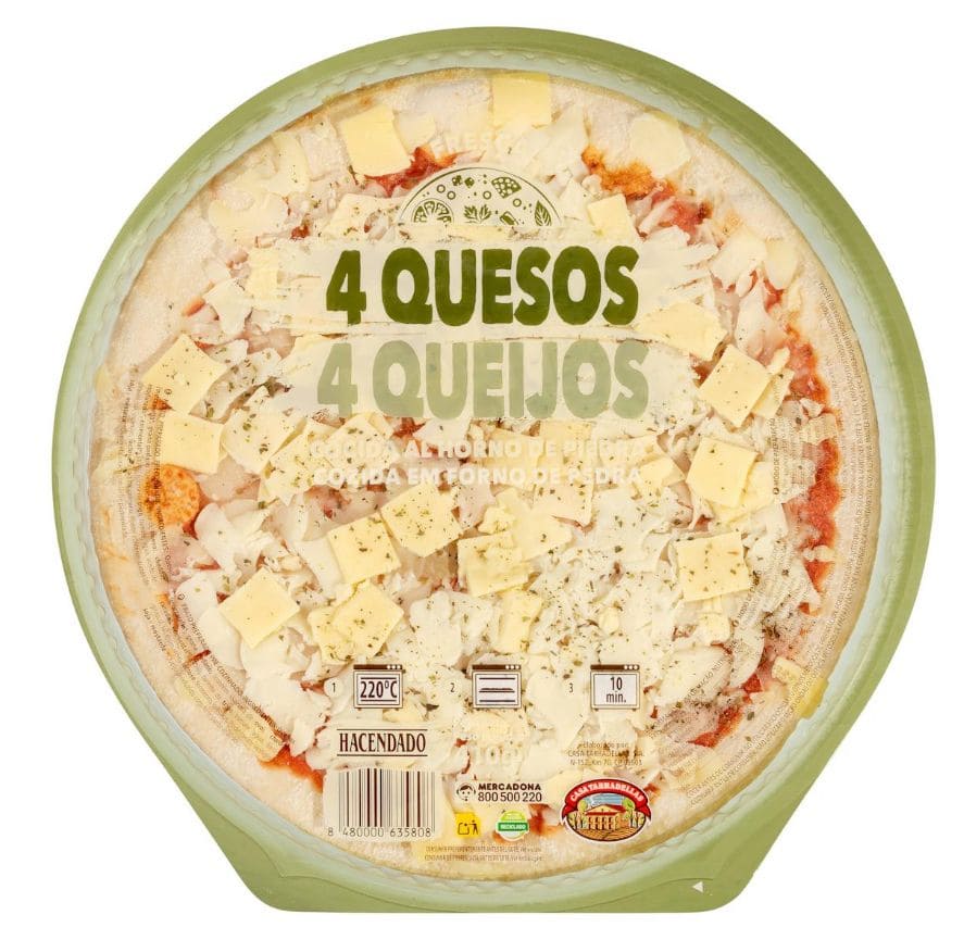 Pizza 4 quesos Hacendado