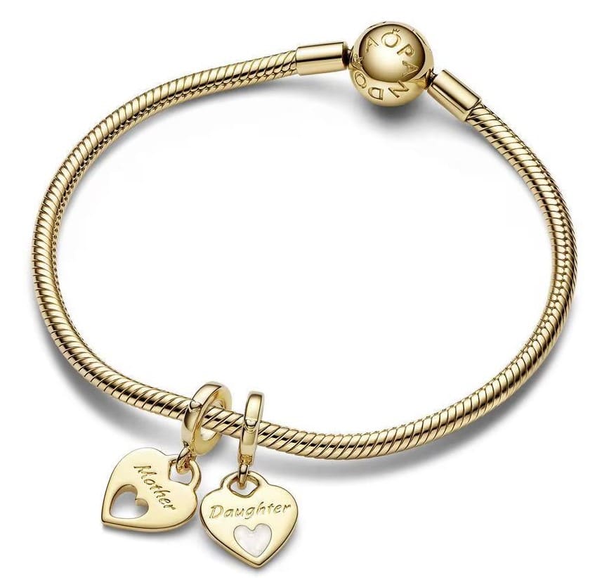 Charm divisible de corazón doble