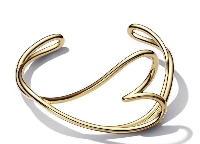 Pulsera rígida corazón de forma orgánica