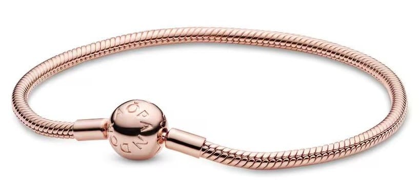 Pulsera tipo cadena de Serpiente de Pandora Moments en oro rosa