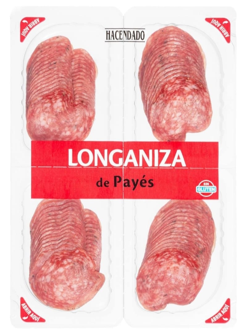 Longaniza de payés extra Hacendado en lonchas