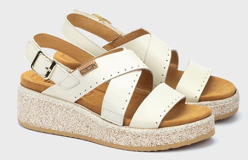 Sandalias de piel con plantilla extraíble y cierre adherente