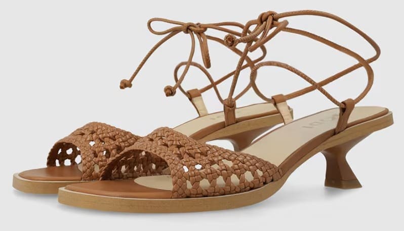 Las sandalias de mujer en piel y trenzado en color marrón de Lodi en El Corte Inglés