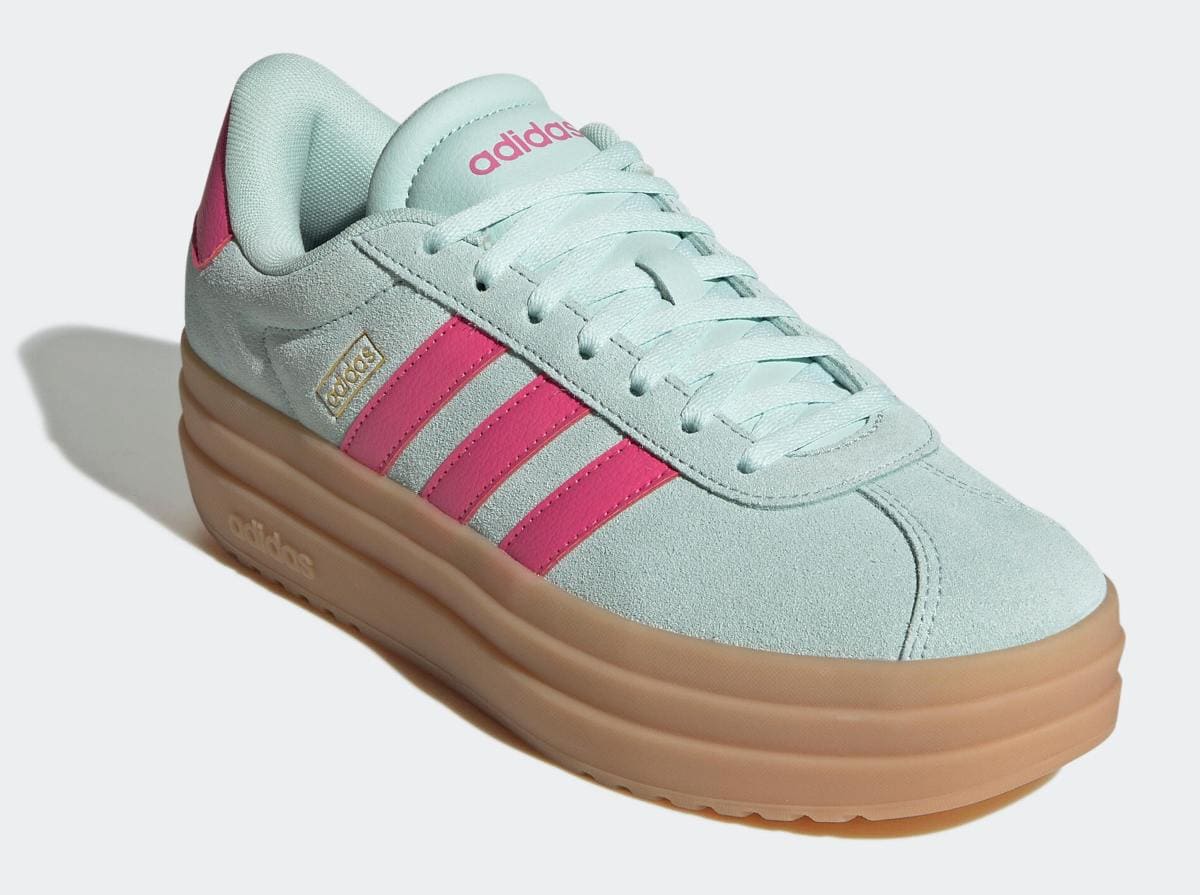 Zapatillas Caminar Adidas VL Court Bold Mujer Verde-Rosa Goma en Decathlon