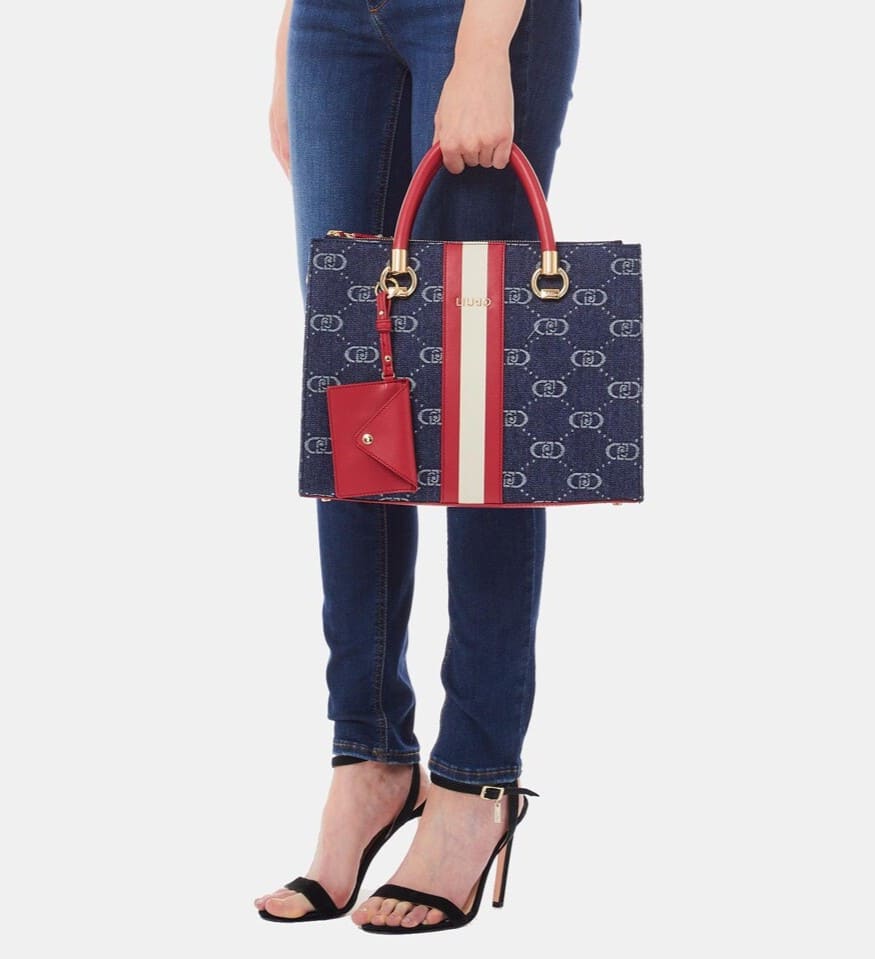 LIUJO Bolso multilogo denim