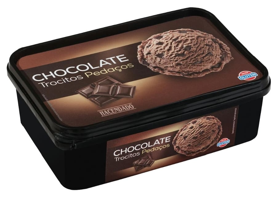 Helado de chocolate con trocitos sabor chocolate Hacendado
