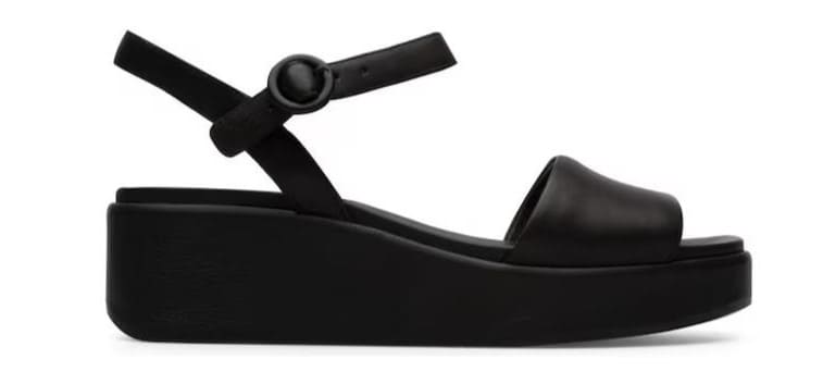 Sandalias de plataforma en piel