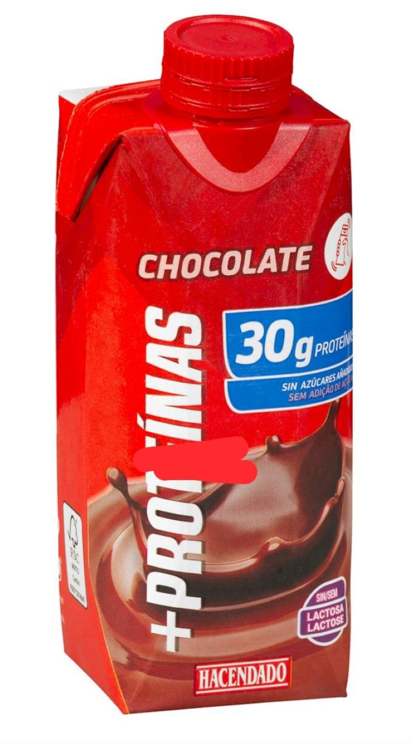 Batido lácteo sabor chocolate +Proteínas Hacendado