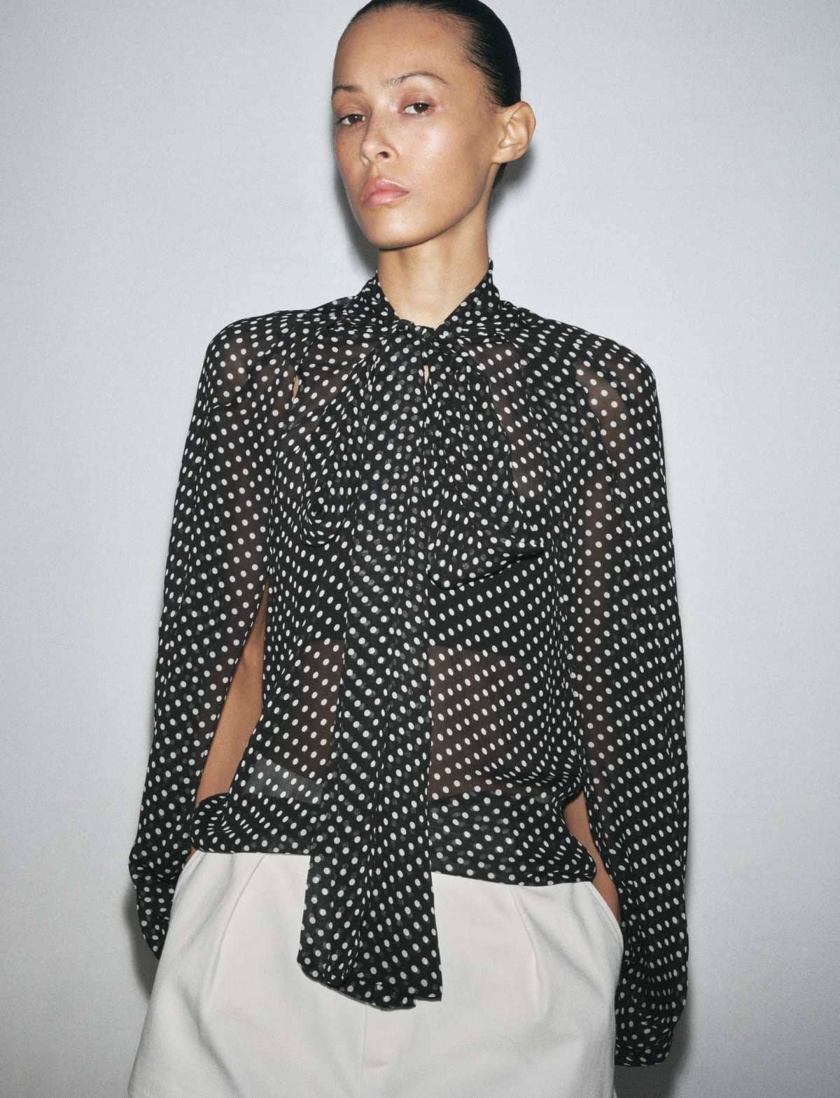 Blusa capa lazo zw collection de Zara