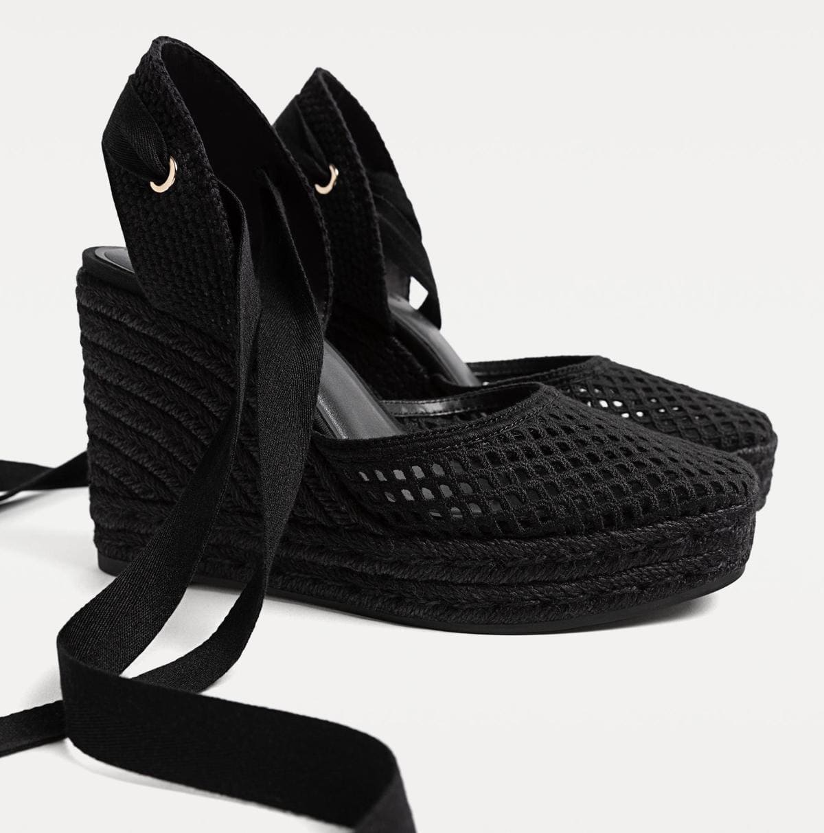 Cuñas yute crochet de Stradivarius