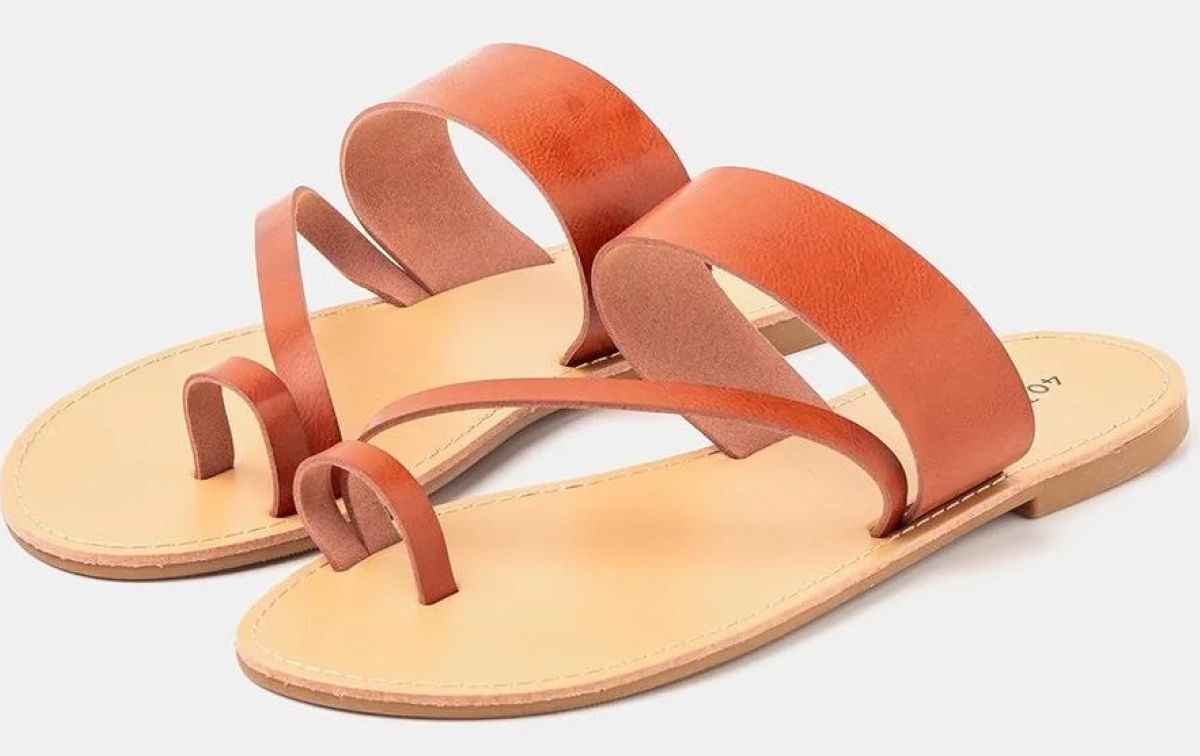 Sandalias planas de tira cruzada TEX de Carrefour