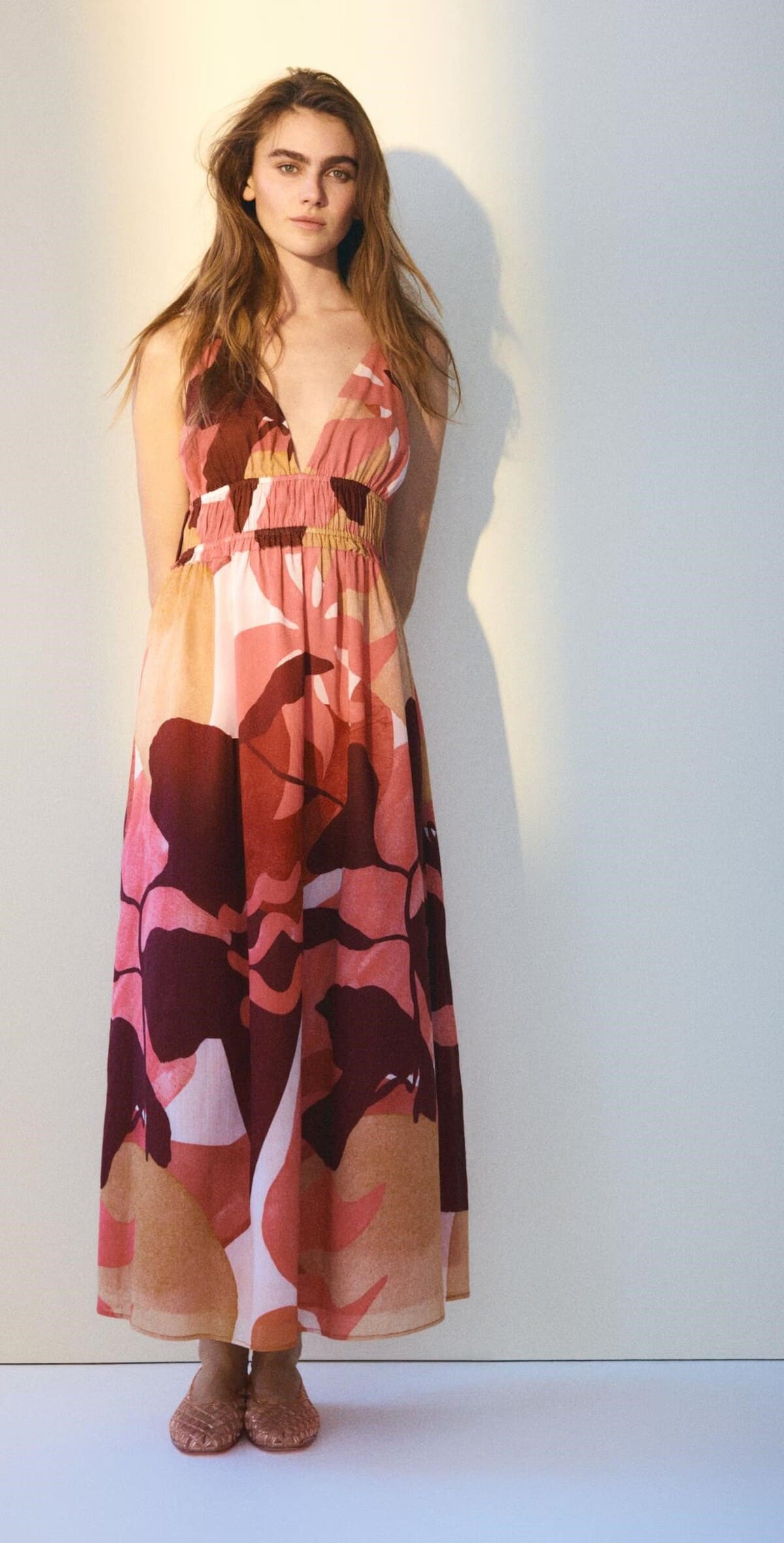 Maxivestido de crepé