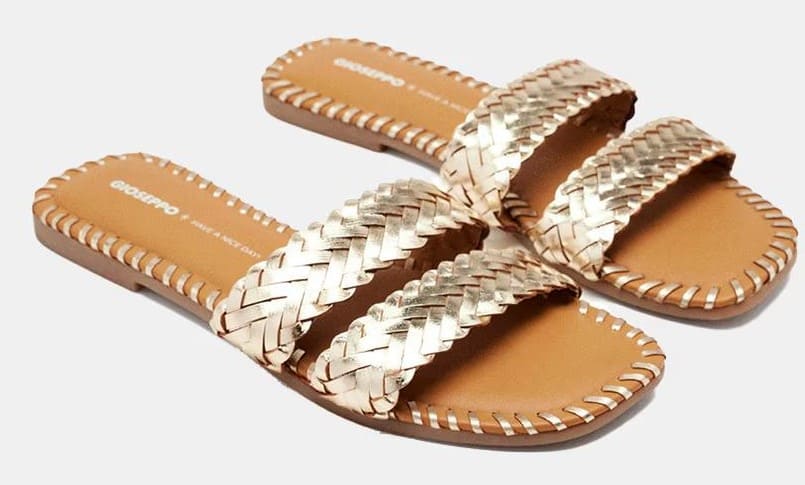 Sandalias planas con pala trenzada