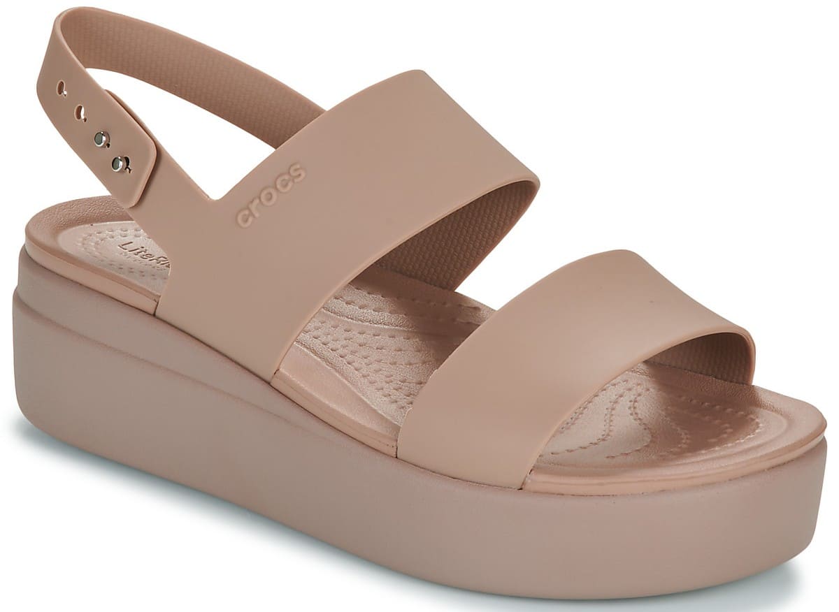 Sandalias Mujer Crocs Brooklyn Buckle Low Wedge