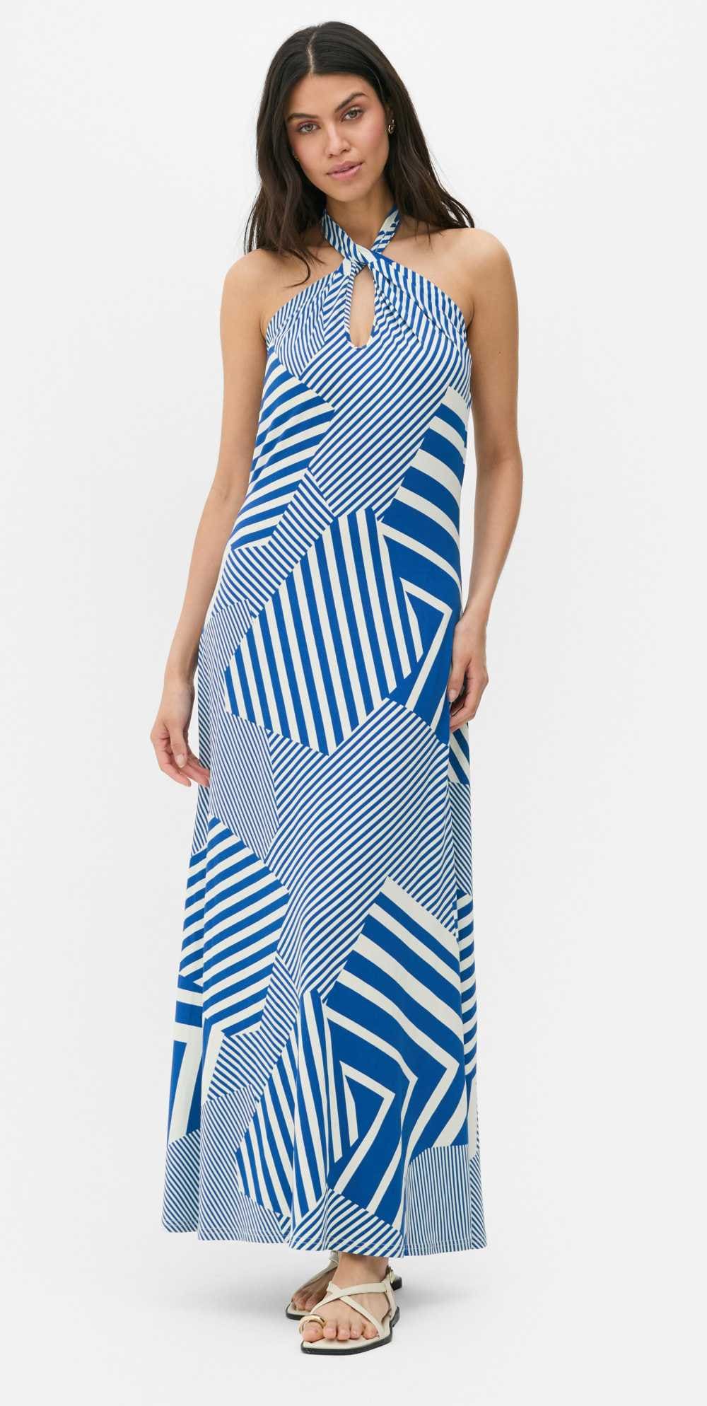 Vestido largo con escote halter de Paula Echevarría de Primark