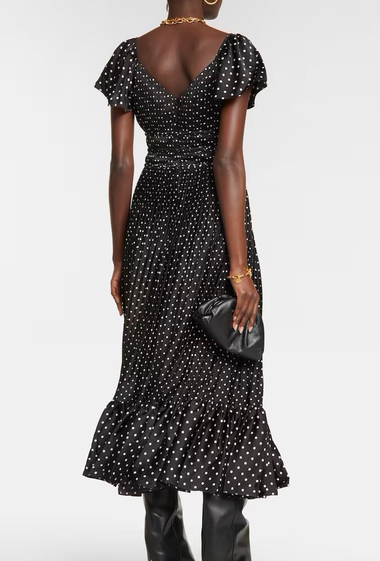 Vestido largo de lunares