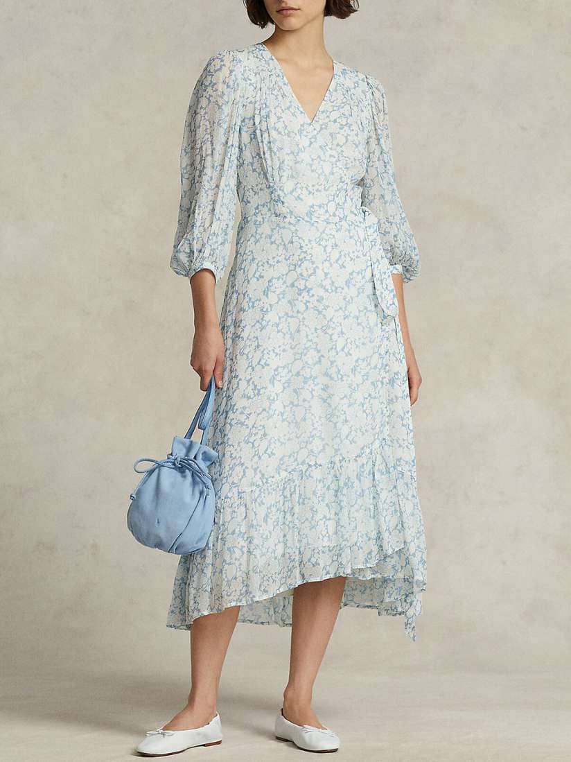 Vestido largo de manga francesa