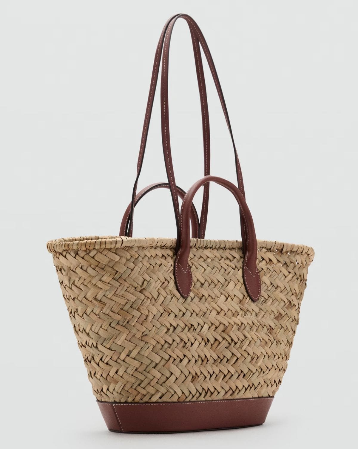 Capazo grande doble asa fibra natural de Mango