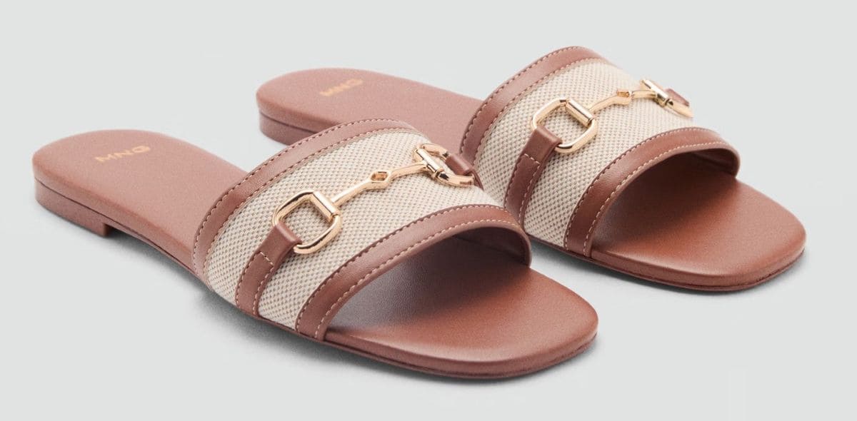 Sandalia tira hebilla de Mango