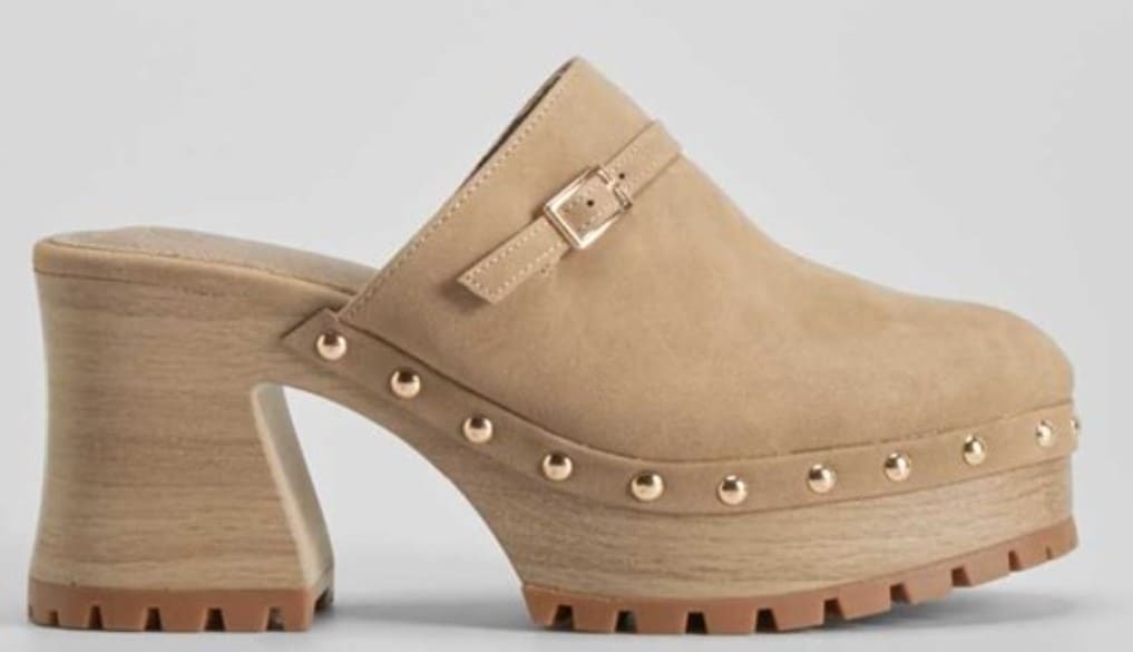 Zueco chunky madera beige NYC