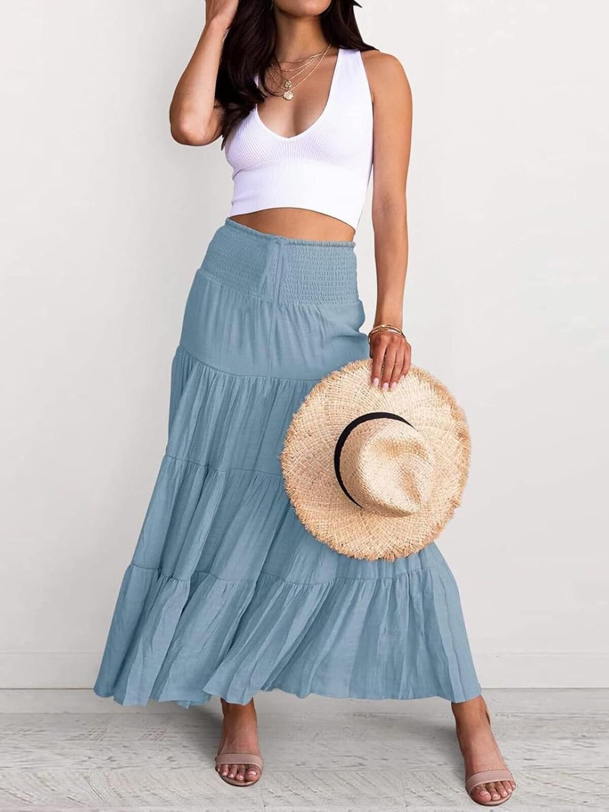 Falda básica plisada Adigaber